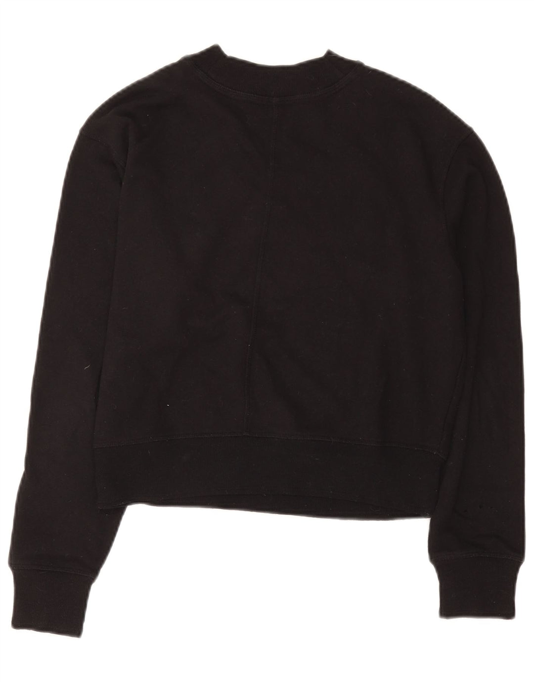 Moletom feminino Calvin Klein Crop Graphic Jumper UK 12 Médio Preto