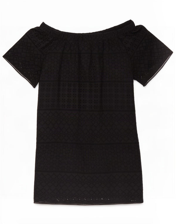 Vestido feminino Ralph Lauren com ombro de fora EUA 6 Médio Azul Marinho Argyle/Diamante