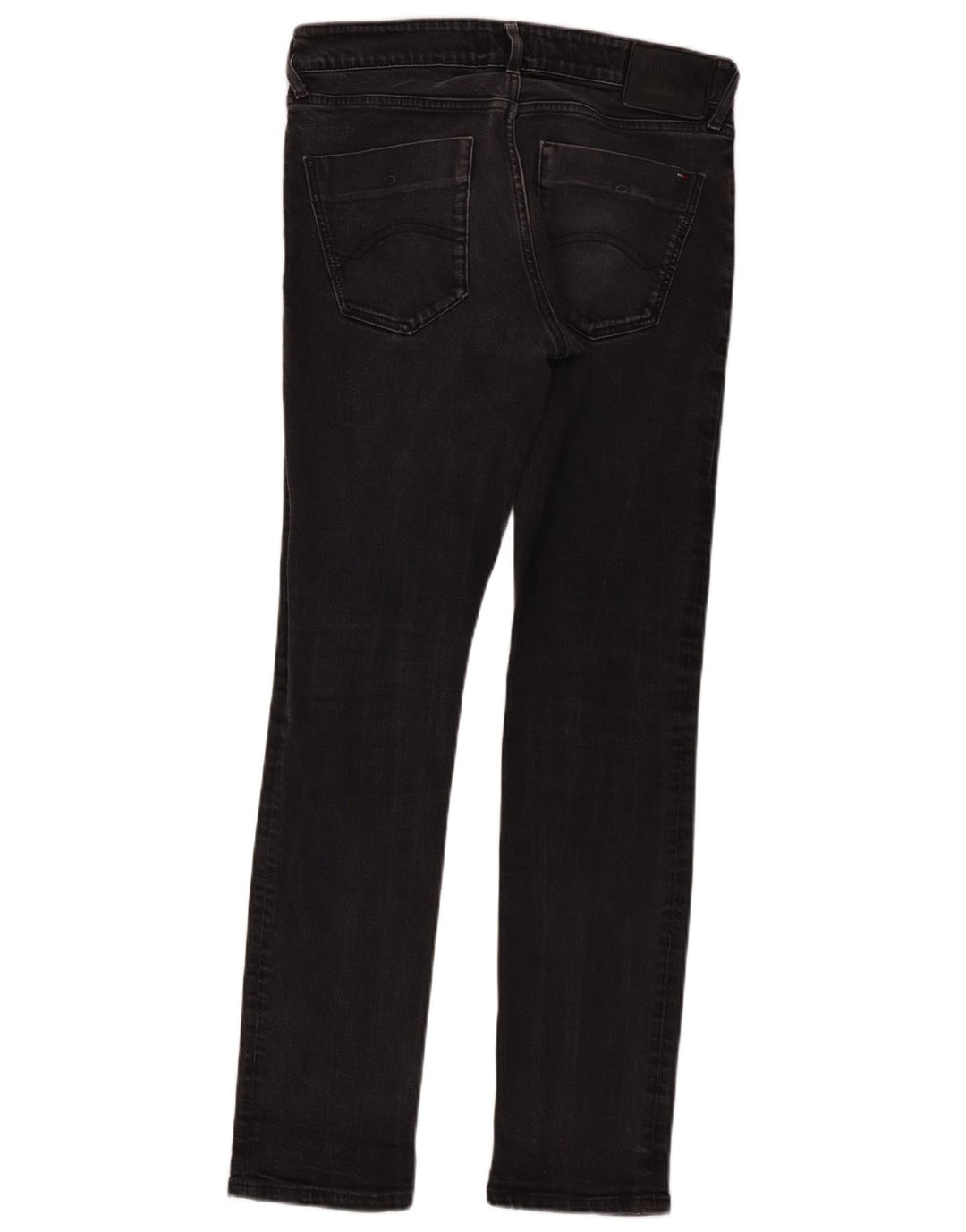 Tommy Hilfiger Masculino Slim Jeans W32 L32 Algodão Preto