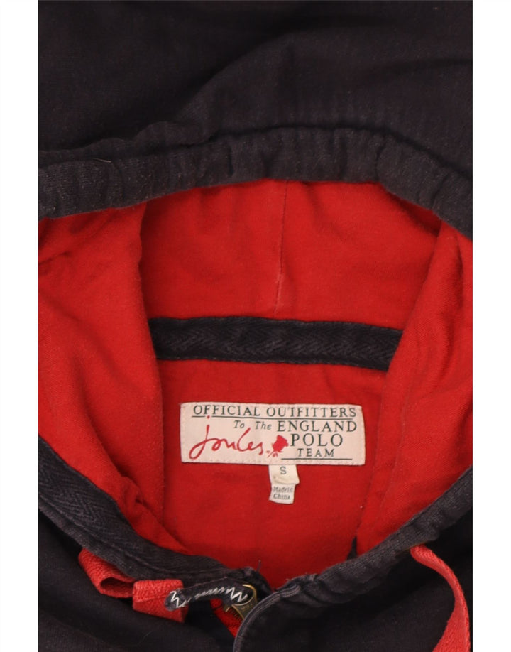 JOULES Mens Graphic Hoodie Jumper Small Navy Blue Cotton Vintage Joules and Second-Hand Joules from Messina Hembry 