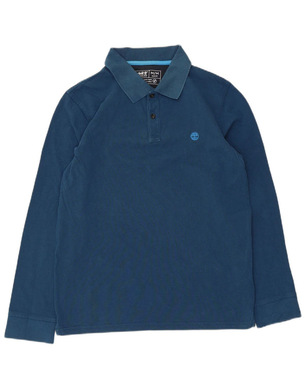 Camisa polo masculina Timberland manga comprida slim fit médio algodão azul