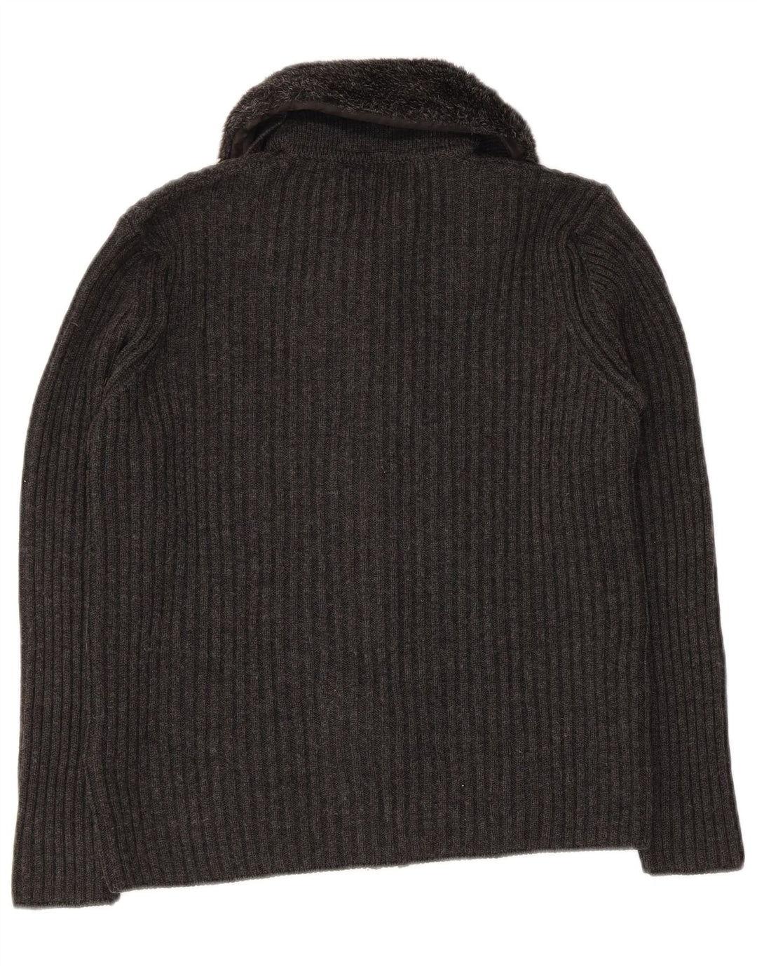 Suéter cardigã feminino Marks & Spencer Reino Unido 12 cinza médio acrílico