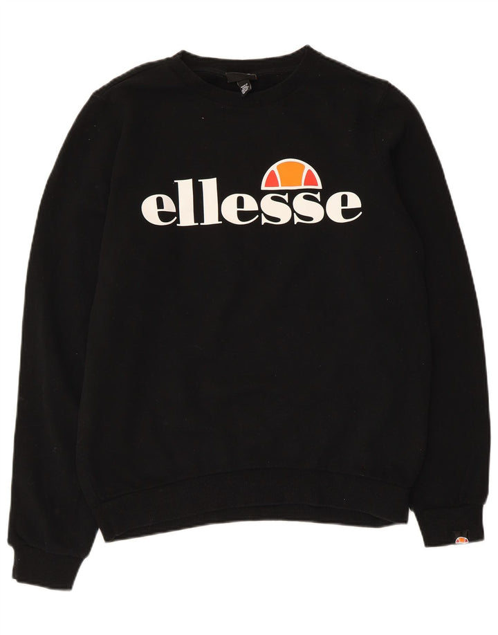 Suéter gráfico Ellesse Boys 13-14 anos algodão preto
