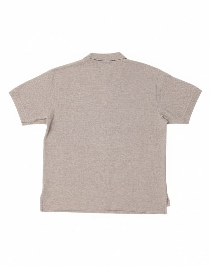 Camisa polo masculina L.L.BEAN grande algodão cinza