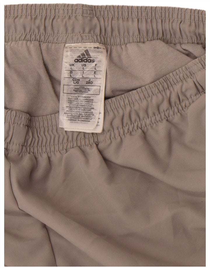 Calça de treino masculina Adidas Joggers grande poliéster cinza