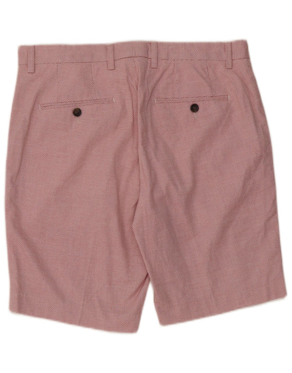 REISS Mens Chino Shorts W32 Médio Algodão Riscas Vermelhas