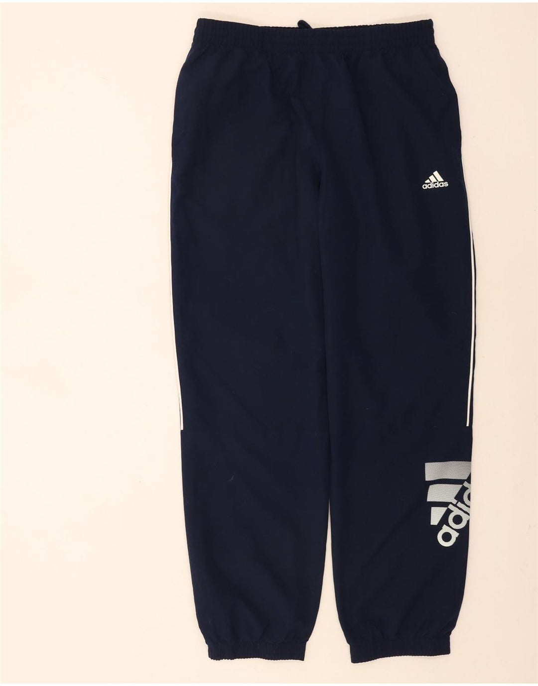 Calças de Agasalho Masculinas Adidas com Estampa, Tamanho Large, Azul Marinho, Poliéster