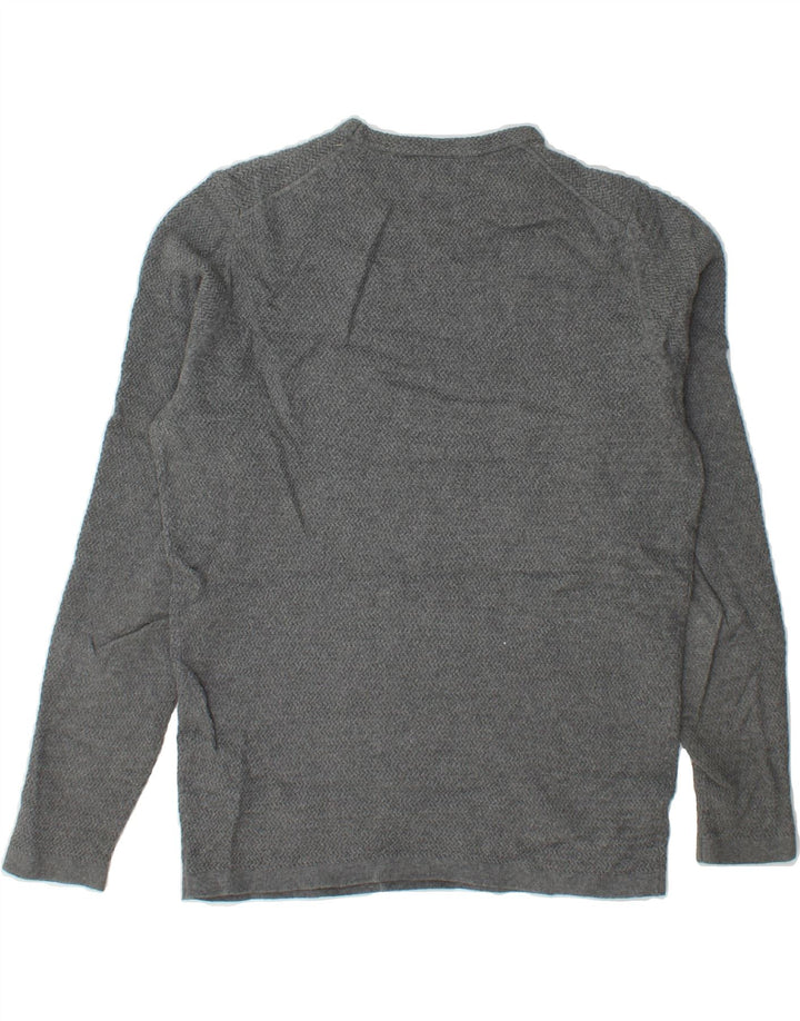 MASSIMO DUTTI Womens Crew Neck Jumper Sweater UK 10 Small Grey Cotton Vintage Massimo Dutti and Second-Hand Massimo Dutti from Messina Hembry 