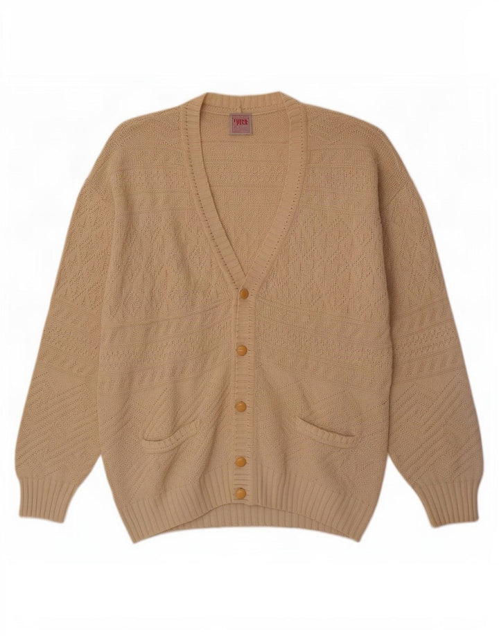 Suéter Cardigan Masculino Think Pink IT 54 XL Algodão Bege