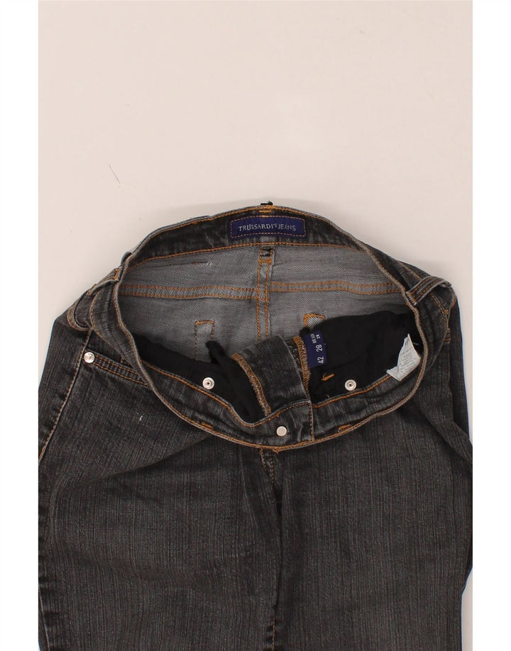 TRUSSARDI Womens Straight Jeans W26 L32 Grey Cotton Vintage Trussardi and Second-Hand Trussardi from Messina Hembry 