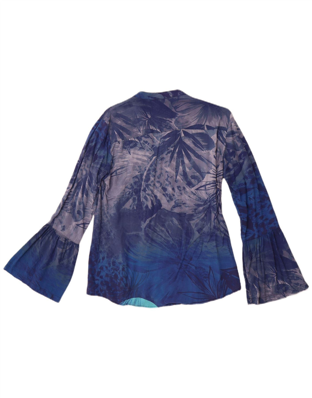 Blusa feminina DESIGUAL UK 14 grande azul floral