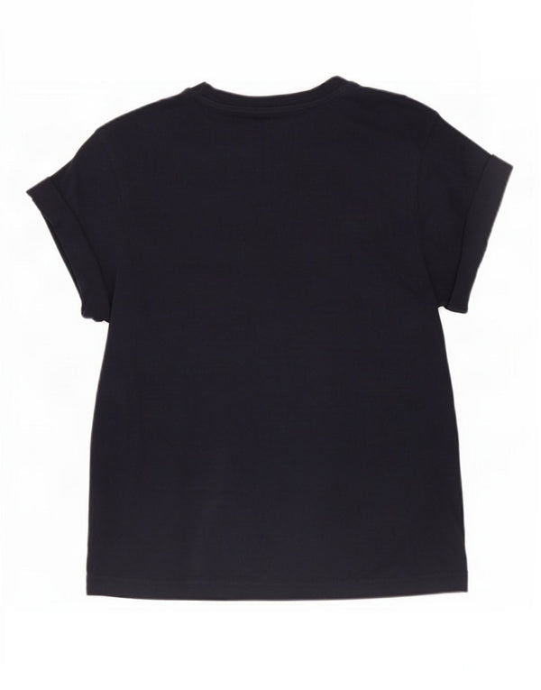 Camiseta feminina gráfica Jack Wills UK 6 XS azul marinho algodão