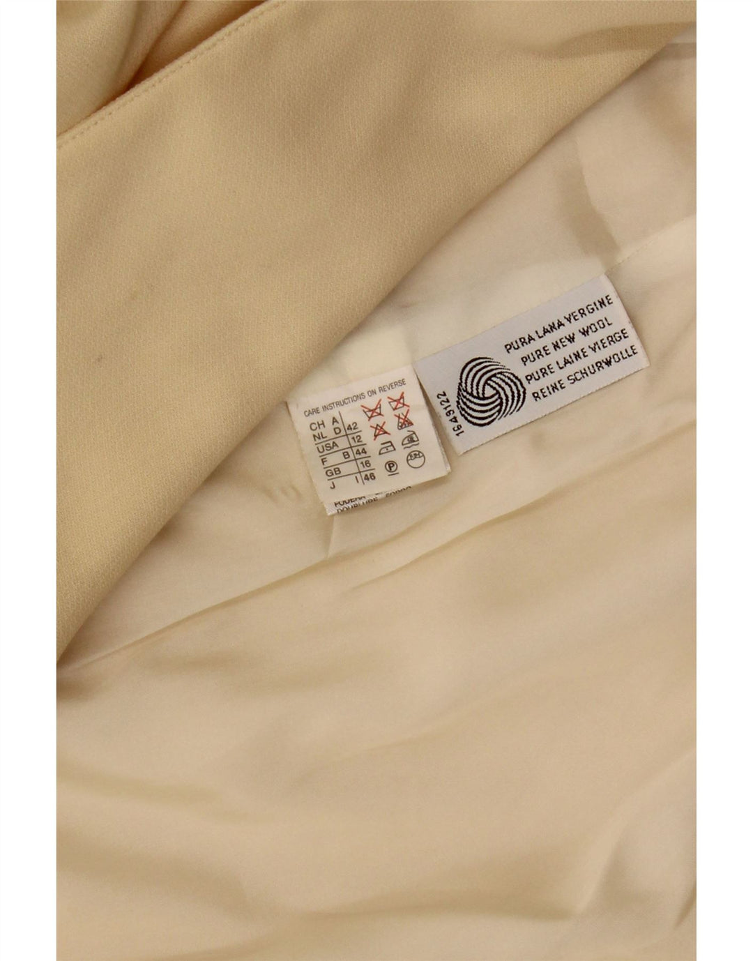 Jaqueta blazer feminina MARELLA com peito duplo Reino Unido 16 grande lã amarela