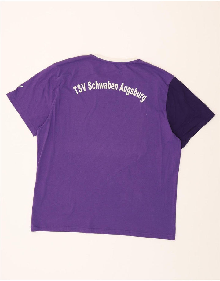 Camiseta masculina gráfica PUMA Top XL roxo colorblock poliéster