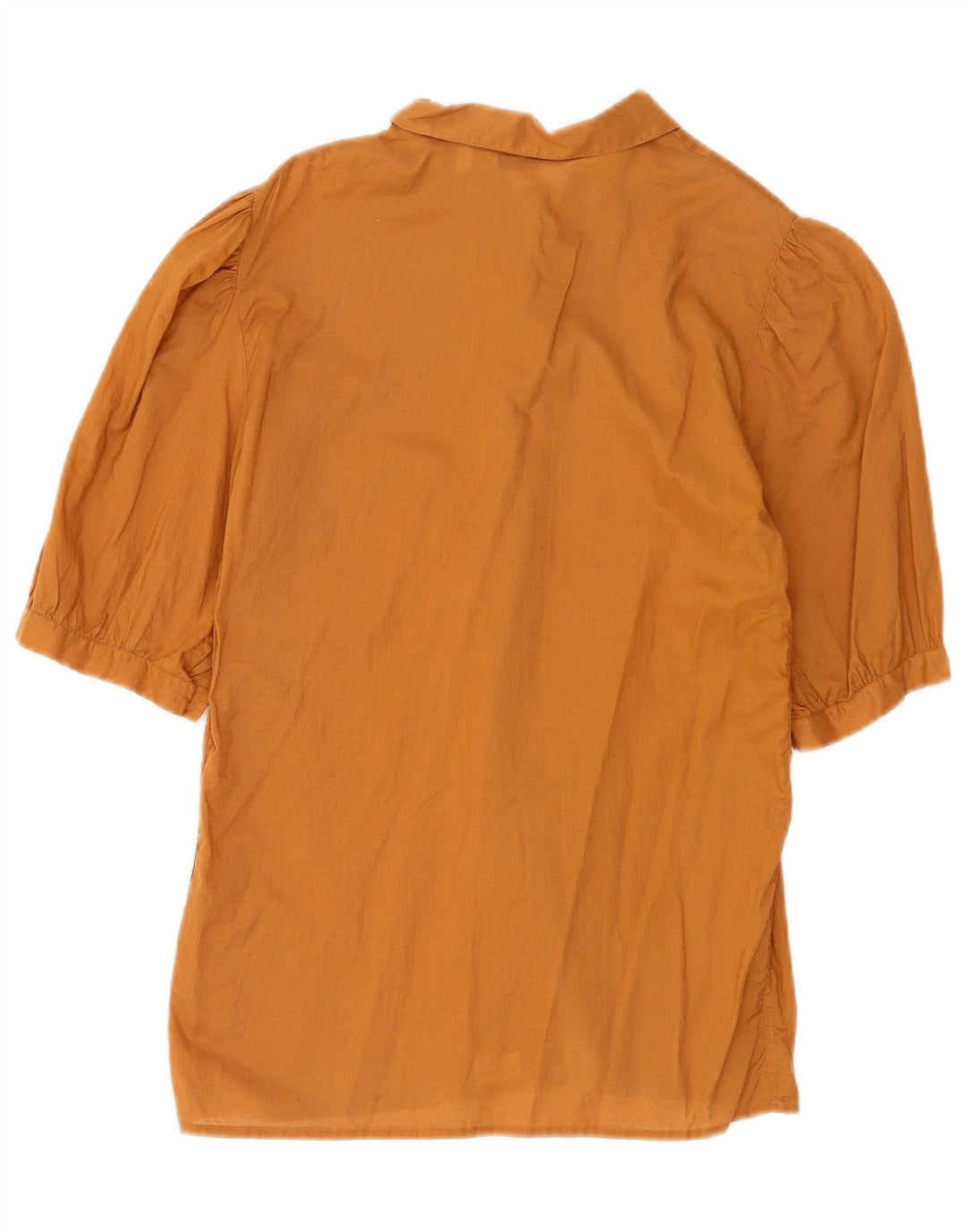 Blusa feminina vintage manga curta IT 42 marrom médio