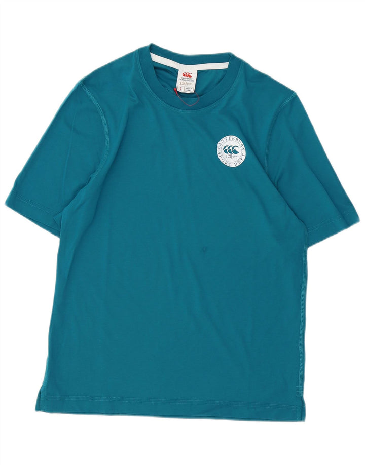 Camiseta masculina CANTERBURY top pequeno algodão azul