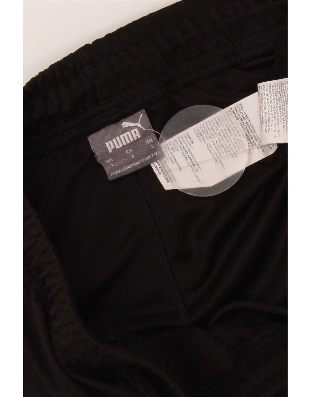Calça de treino masculina Puma grande poliéster colorblock preto