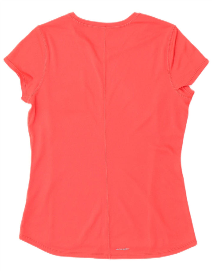 Camiseta feminina New Balance UK 14 grande poliéster vermelho
