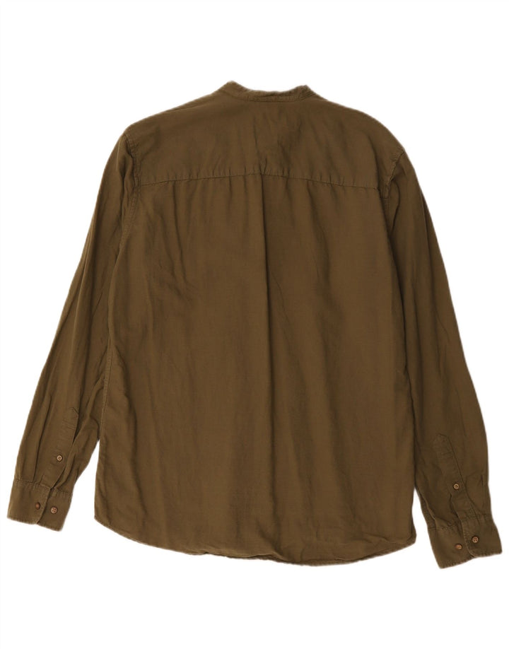 Camisa pulôver masculina Jack & Jones Premium Slim de algodão cáqui médio