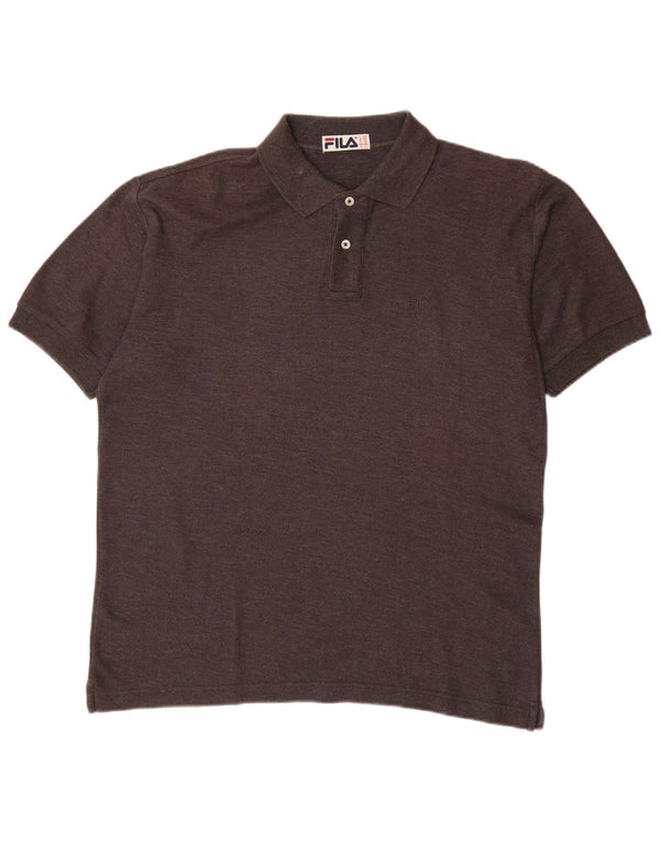 Camisa polo masculina FILA IT 48 algodão marrom médio
