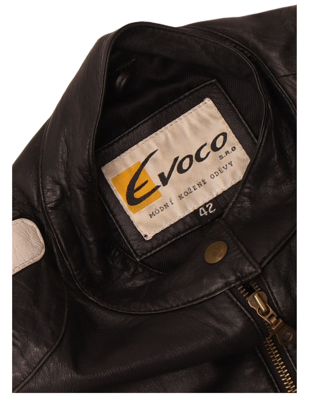Jaqueta vintage feminina Motorstyle EU 42 grande bloco colorido preto