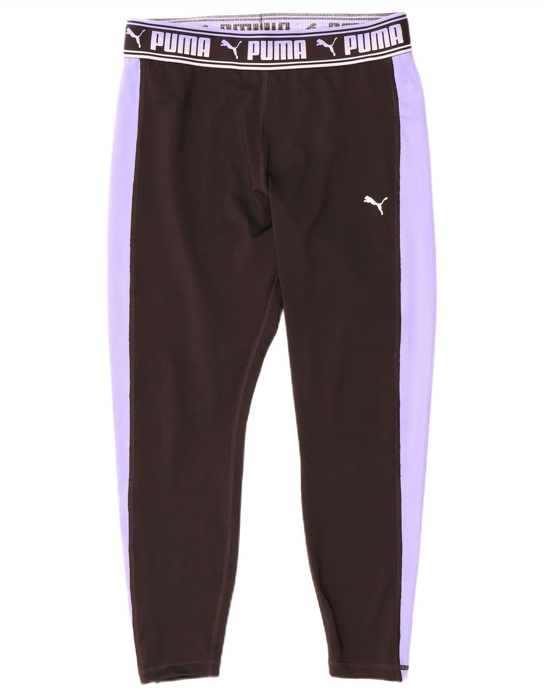 Puma Womens Graphic Leggings UK 16 Grande Preto Colorblock Poliéster