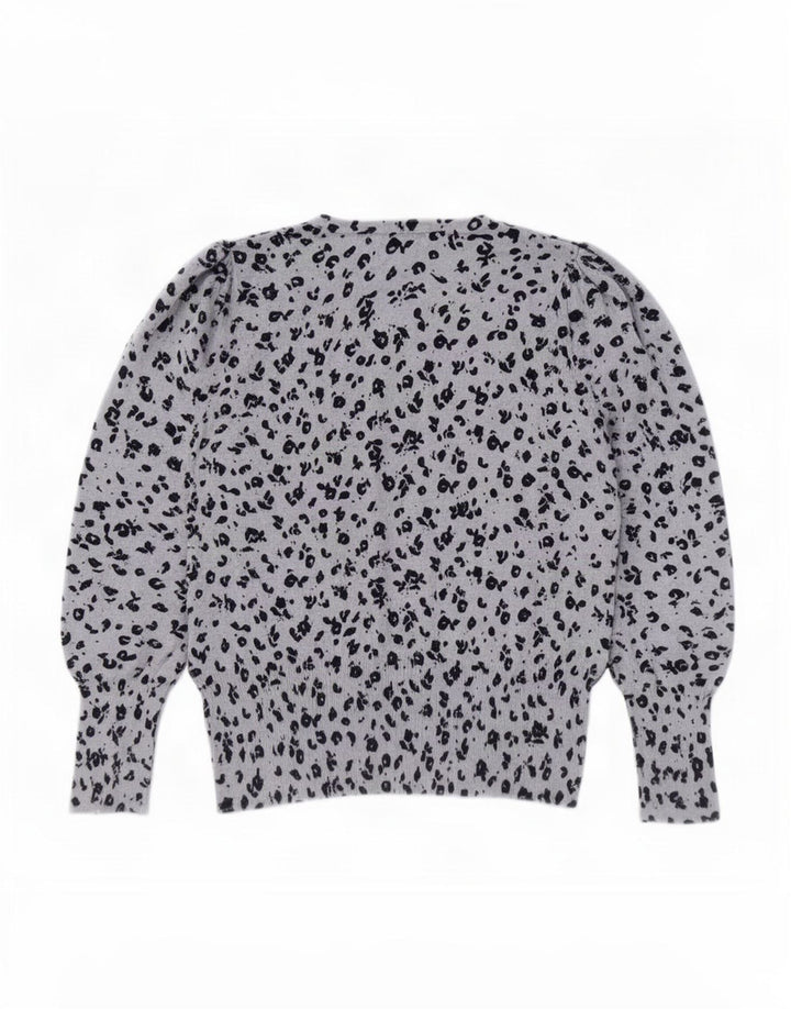Suéter feminino Marks & Spencer com gola redonda Reino Unido 12 azul médio