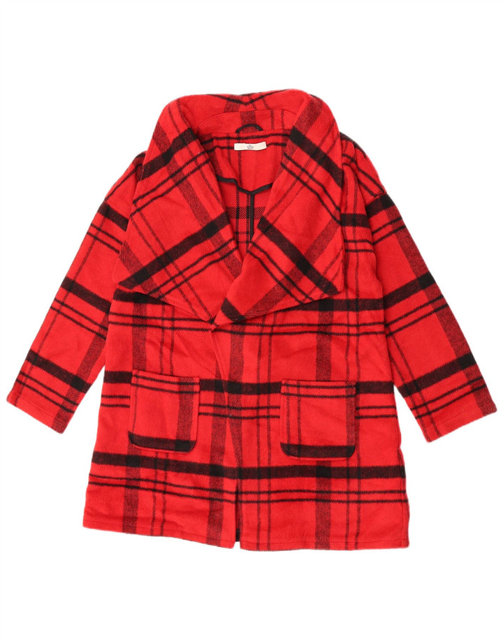Sobretudo Marks & Spencer para meninas 11-12 anos poliéster xadrez vermelho