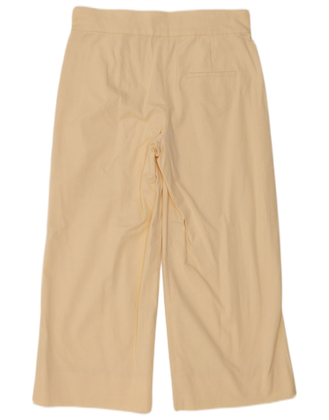 Zara Calça feminina Studio Wide Leg Cropped Médio W28 L24 Off White