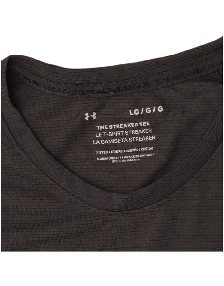 Camiseta masculina Under Armour justa grande cinza
