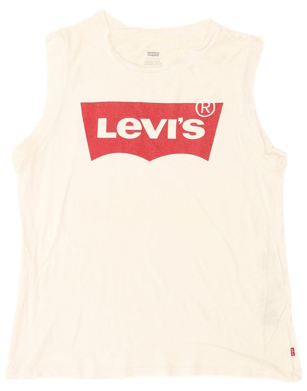 Camiseta gráfica masculina Levi's Top médio algodão branco