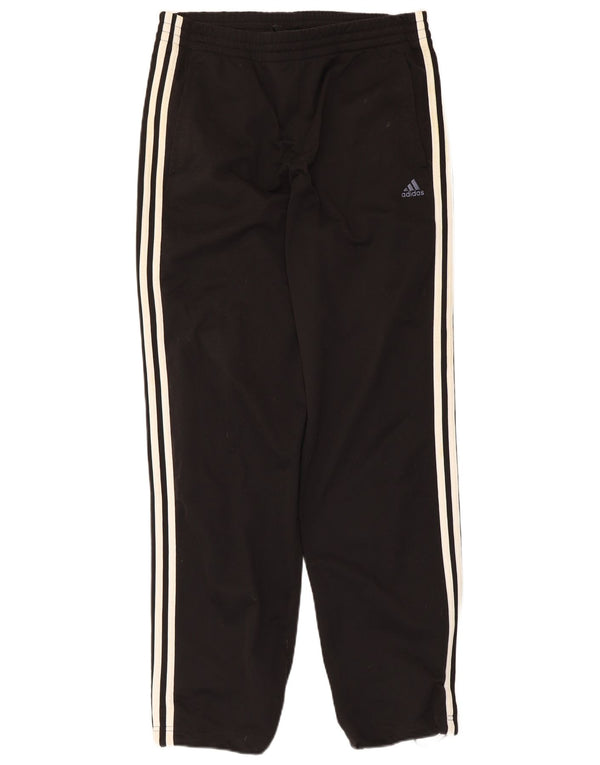 Calça de treino masculina Adidas Joggers UK 42/44 grande poliéster preto