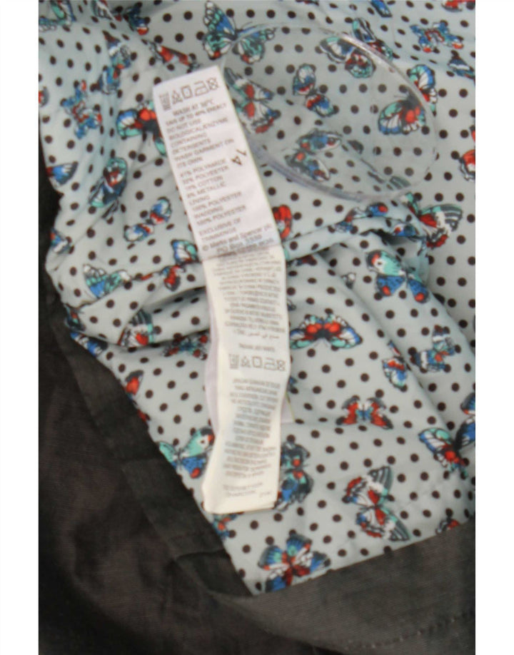 Jaqueta parka feminina com capuz Marks & Spencer Reino Unido 14 grande cinza poliamida