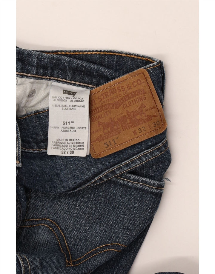 Levi's Masculino 511 Slim Jeans W32 L30 Azul Algodão