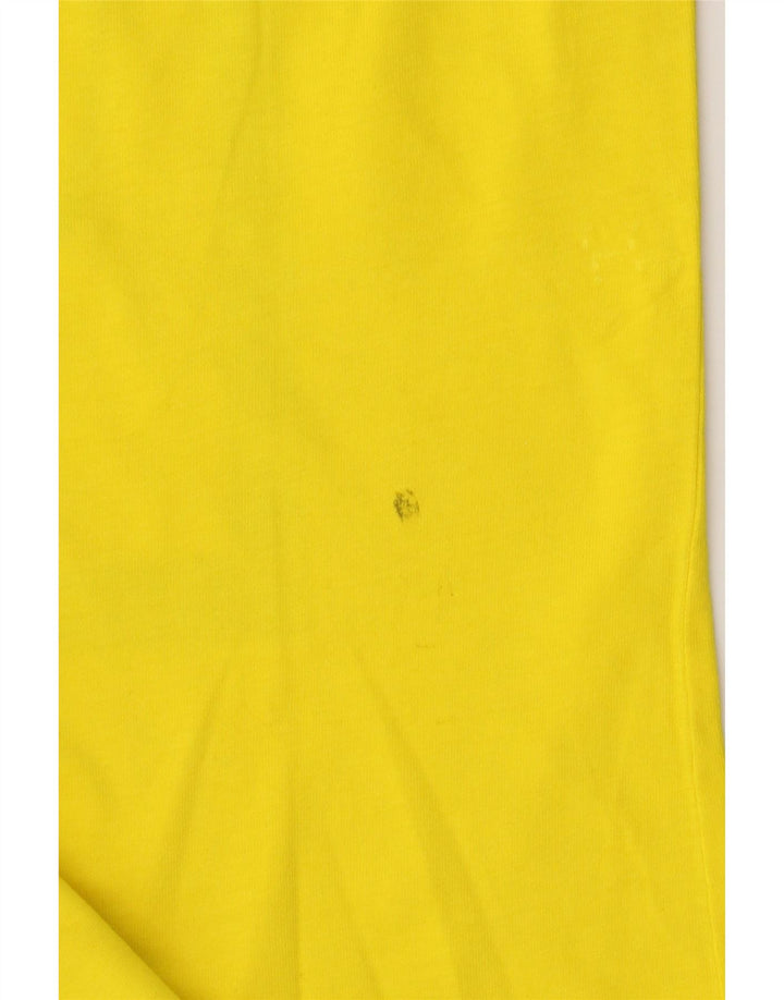 Puma Mens Graphic T-Shirt Top Médio Algodão Amarelo