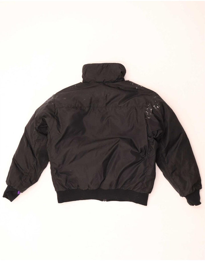Jaqueta acolchoada reversível feminina Columbia UK 16 grande bloco colorido roxo