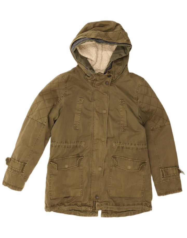 Jaqueta Parka com capuz para meninas Zara 13-14 anos Poliéster cáqui
