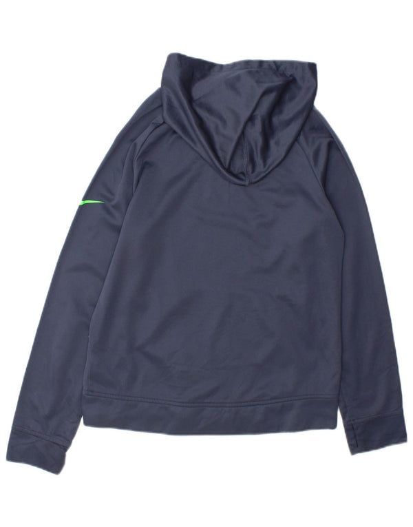 Jumper com capuz gráfico Nike Boys Therma-Fit 12-13 anos grande azul marinho