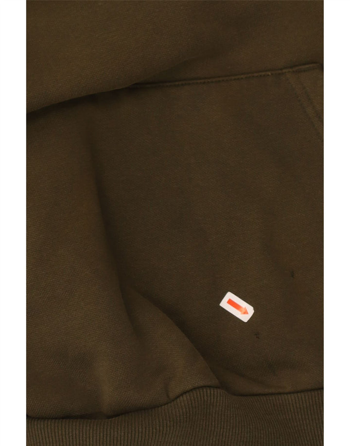 PUMA Mens Graphic Hoodie Jumper Grande Algodão Cáqui