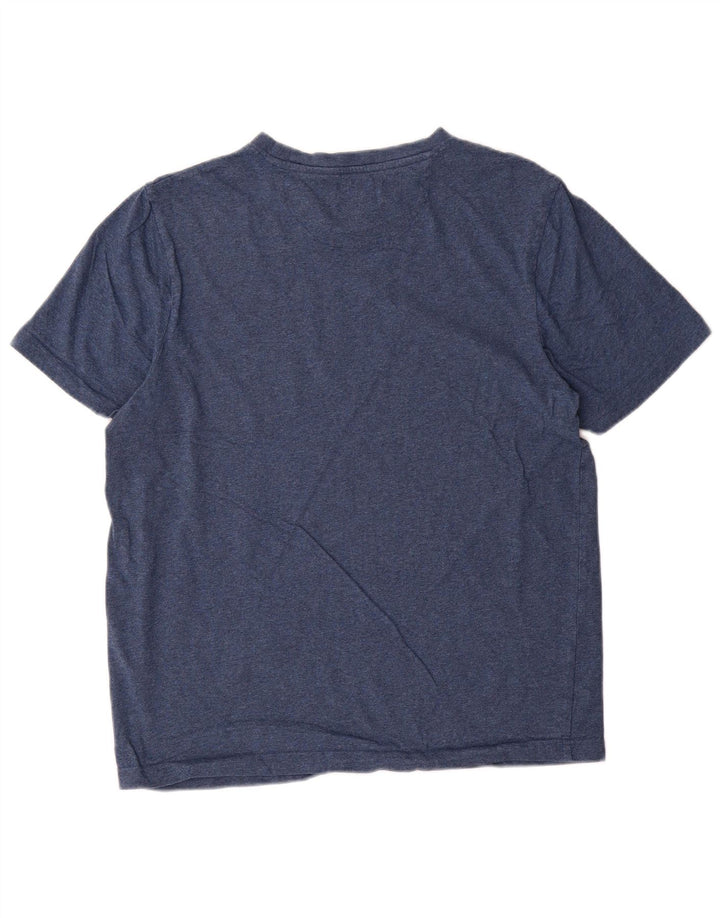 Camiseta masculina Farah Top médio algodão azul marinho