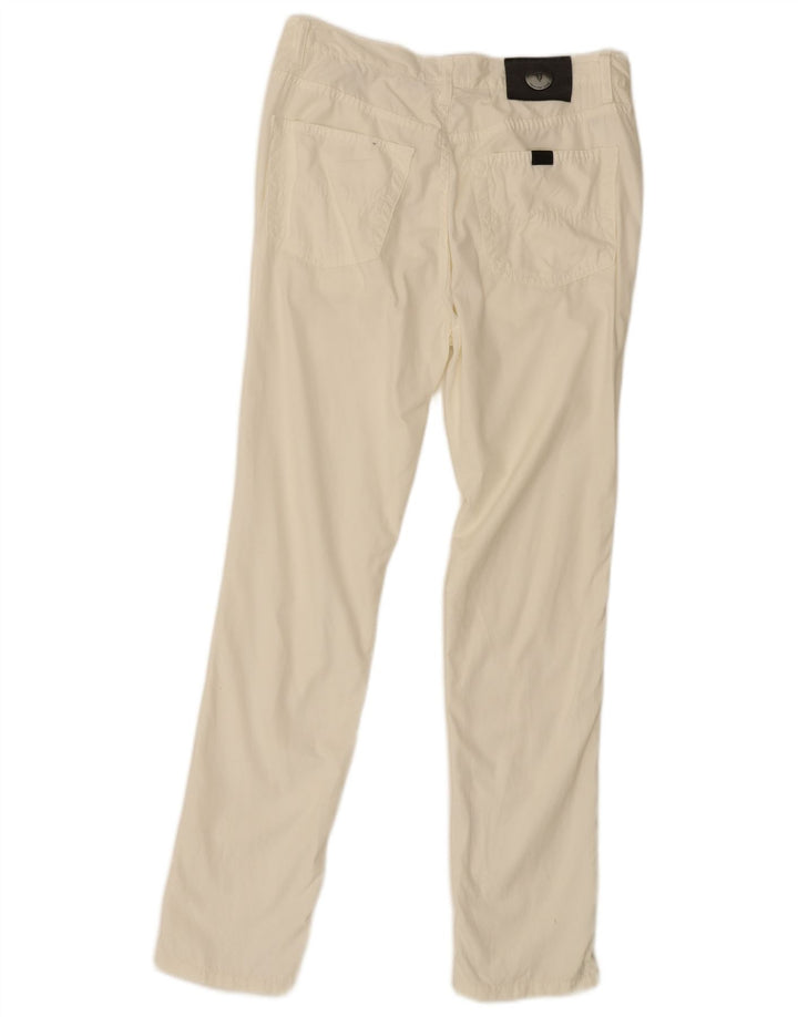 Calça feminina casual slim TRUSSARDI W32 L30 algodão branco