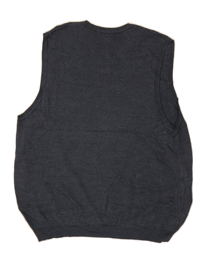 IZOD Mens Vest Tank Top Large Navy Blue Cotton Vintage Izod and Second-Hand Izod from Messina Hembry 