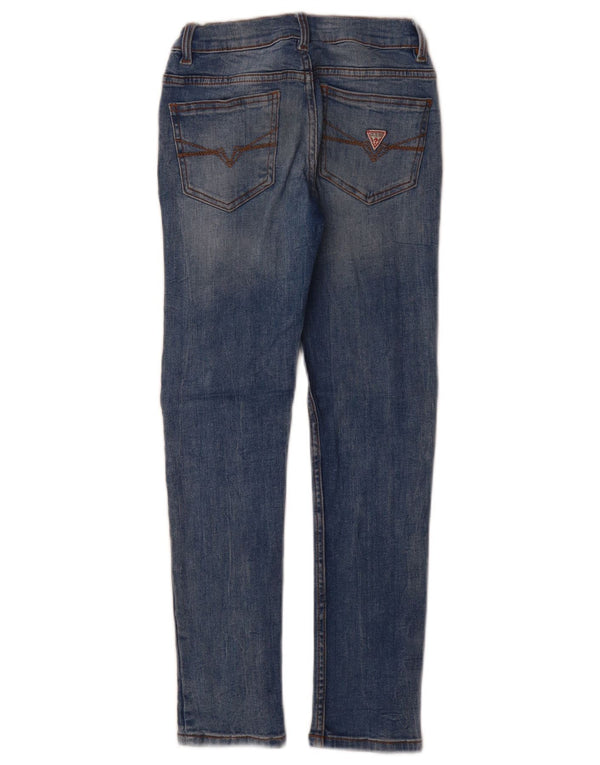 Guess Girls Jeans skinny desgastados 7-8 anos W22 L25 Azul