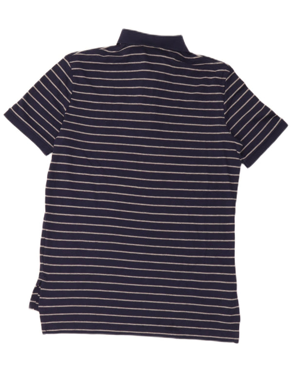 Polo Ralph Lauren Camisa masculina pequena listrada azul marinho algodão