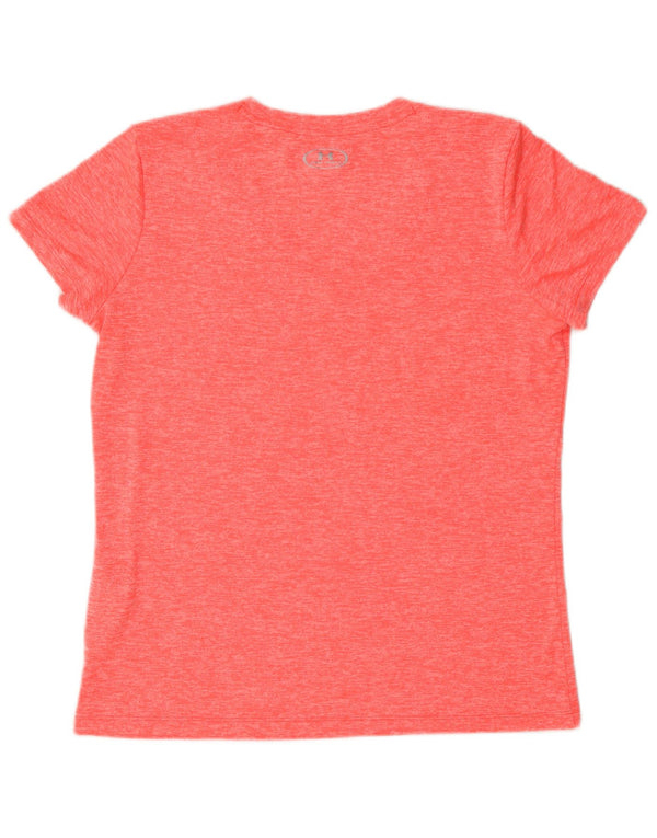 Camiseta feminina Under Armour Heat Gear Top UK 14 médio rosa manchado