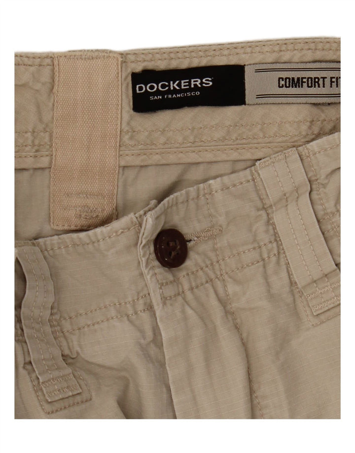 Shorts cargo masculino Dockers Comfort Fit W31 algodão bege médio
