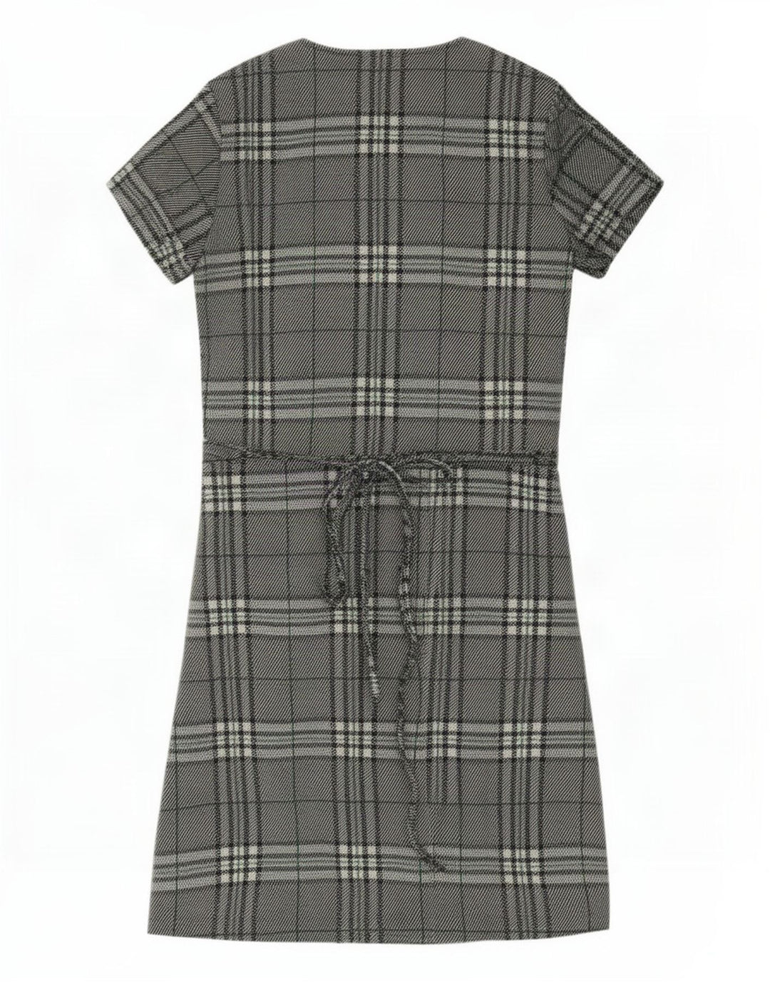 Vestido feminino Zara UK 14 grande poliéster xadrez verde