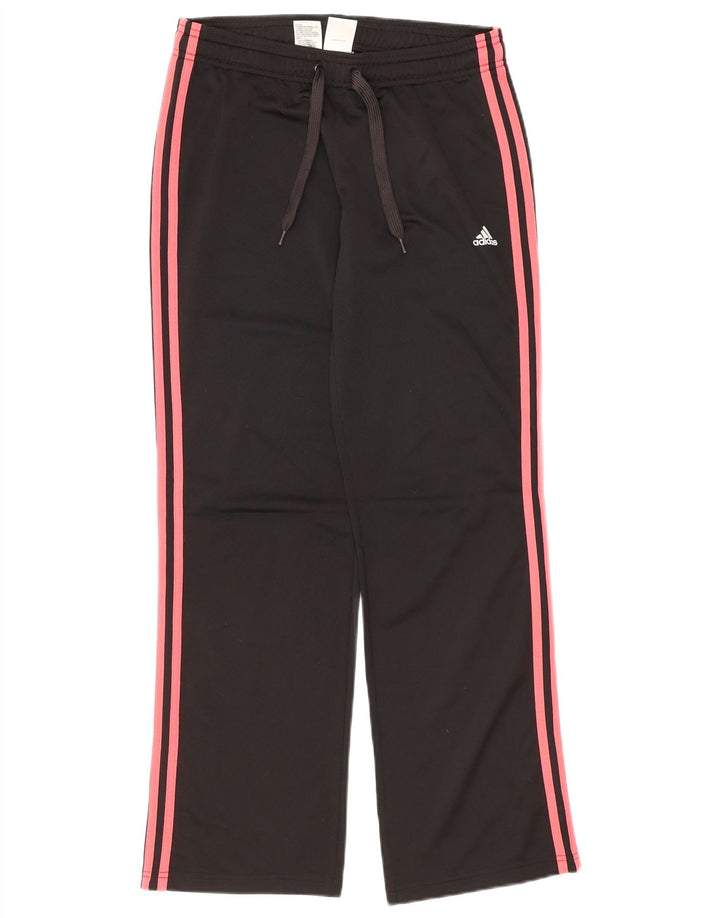 Calça de treino feminina ADIDAS UK 8/10 pequena preta poliéster