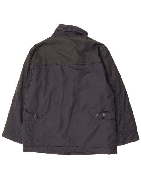 Jaqueta corta-vento masculina Fay com capuz UK 42 XL azul marinho