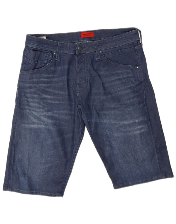 Shorts jeans masculinos Jack & Jones Loose Fit XL W38 algodão azul